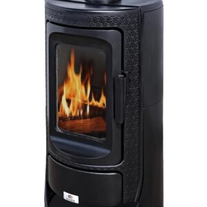 EIDER BIOMASA Royce 24.28 KW Compact Cast Iron Wood Stove 95 x 55 x 63 cm Heating Up to 305 m³ Class A